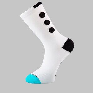 NWT 2-Pack Pongo London Summer Cycling Socks White Chase + Row S/M